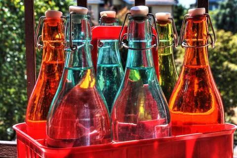 Colorful Bottles Stock Photos
