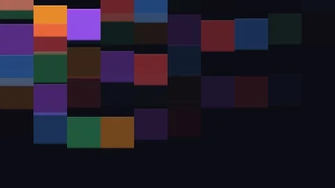 Colorful bouncing blocks transition for playful geometric video editing Video stock 342629930