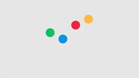 Colorful bouncing dots loading animation Stock Footage 330432826