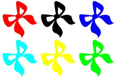 Colorful bow on a white background Stock Illustration