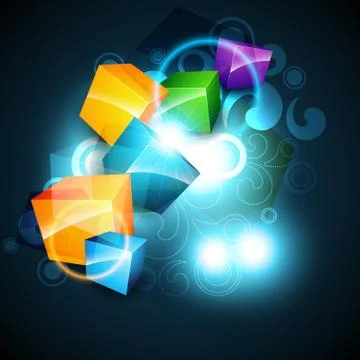 Colorful box background Stock Illustration