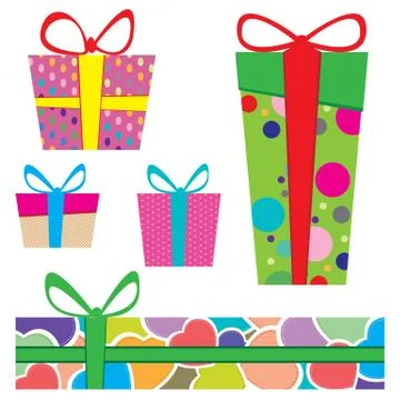 Colorful box packaging. Packaging Design and pattern design for box. Stock Illustration