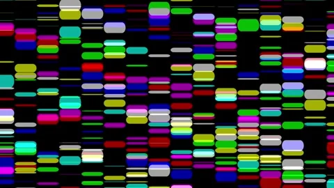 Colorful boxes pattern motion graphics with plain black background Stock Footage 311456187