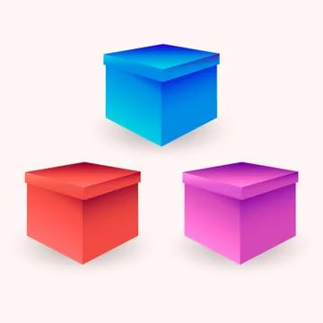 Colorful boxes for your ideas Stock Illustration
