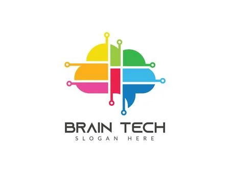 Colorful Brain Tech Logo Design	 Illustrazione stock