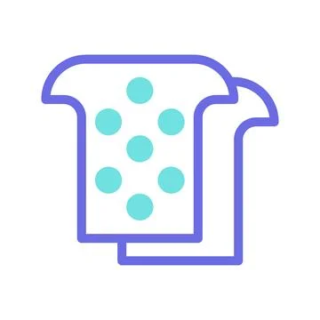 Colorful Bread Slice Vector Icon Illustration Illustrazione stock