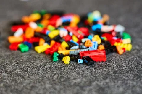 Colorful Bricks Scattered on Surface Photos