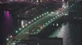 Colorful Bridge Crossing Friver With Traffic At Night Busan South Korea 4K 4k or 4k+ Resolution