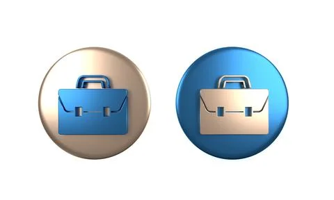 Colorful Briefcase icon isolated on white background. Business case sign. B.. Stock Illustration