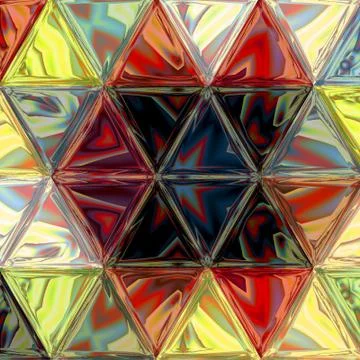 Colorful bright abstract triangles continuous pattern background Illustrazione stock