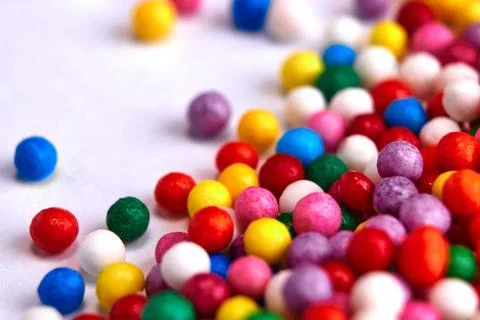Colorful bright background, multi-colored balls. Sweet nice background candy. 스톡 사진