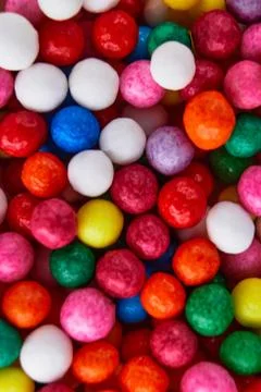 Colorful bright background, multi-colored balls. Sweet nice background candy. Stock Photos