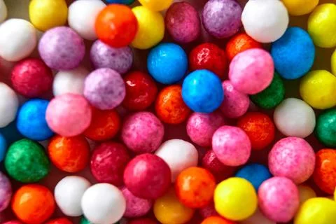 Colorful bright background, multi-colored balls. Sweet nice background candy. Stock Photos