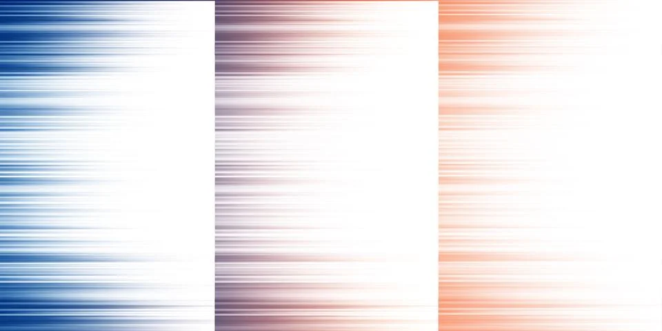 Colorful Bright Linear Striped Gradient Shapes, Motion Blurs of Various Col.. Stock Illustration