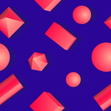 Colorful bright pattern of geometric shapes. Stock Illustration