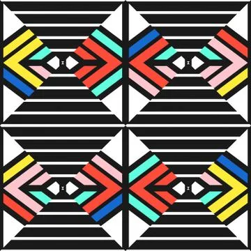Colorful bright seamless pattern Stock Illustration