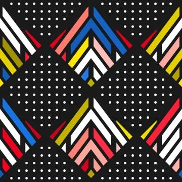 Colorful bright seamless pattern Stock Illustration