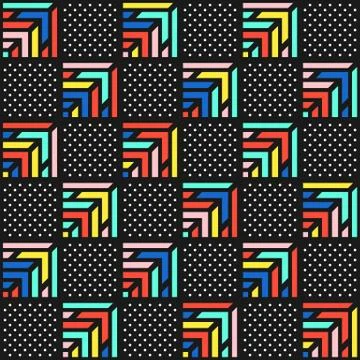 Colorful bright seamless pattern Stock Illustration