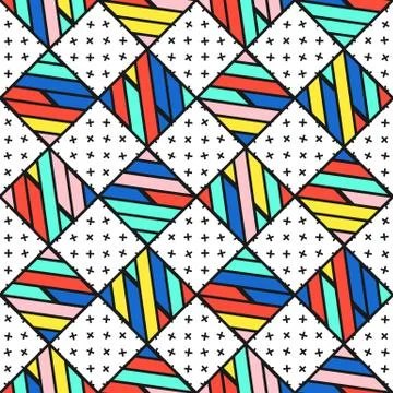 Colorful bright seamless pattern Stock Illustration