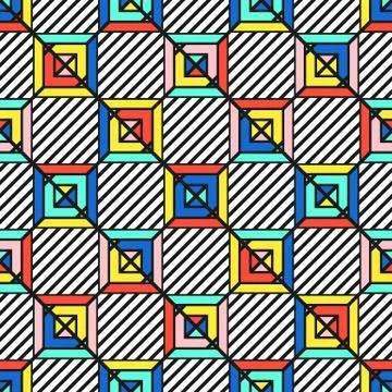 Colorful bright seamless pattern Stock Illustration