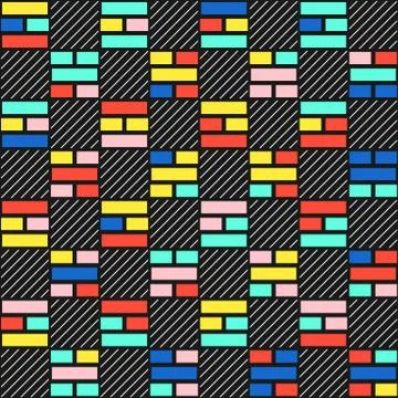Colorful bright seamless pattern Stock Illustration