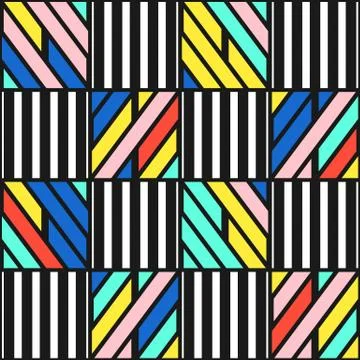 Colorful bright seamless pattern Stock Illustration