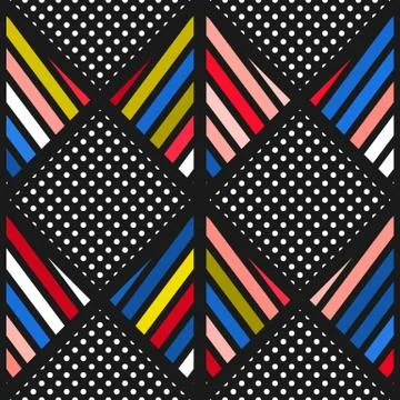 Colorful bright seamless pattern Stock Illustration