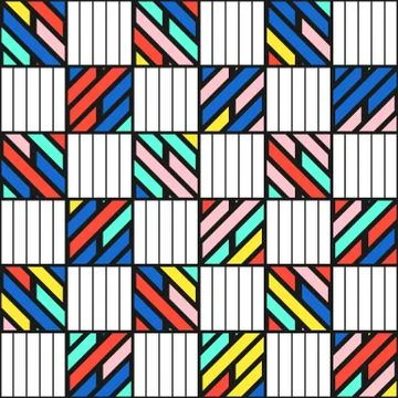 Colorful bright seamless pattern Stock Illustration