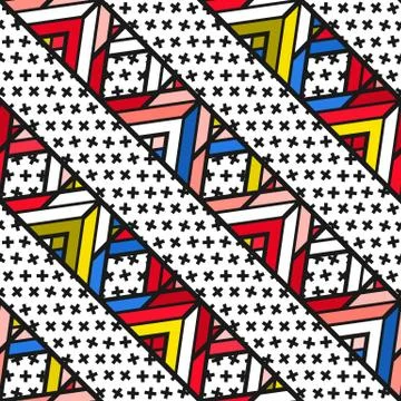 Colorful bright seamless pattern Stock Illustration