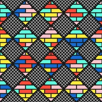 Colorful bright seamless pattern Stock Illustration