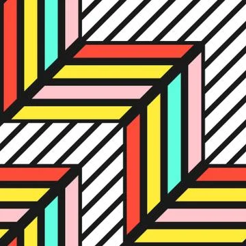 Colorful bright seamless pattern Stock Illustration