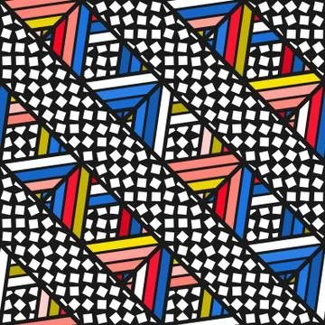 Colorful bright seamless pattern Stock Illustration