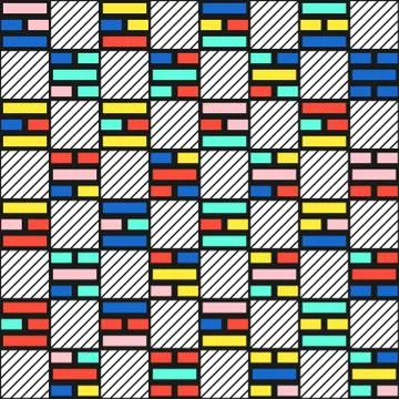 Colorful bright seamless pattern Stock Illustration