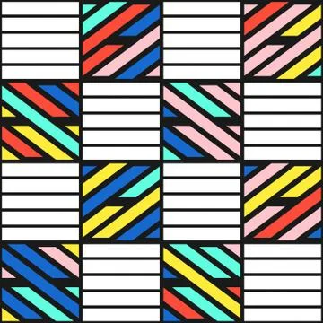 Colorful bright seamless pattern Stock Illustration