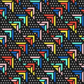 Colorful bright seamless pattern Stock Illustration