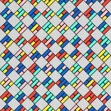 Colorful bright seamless pattern Stock Illustration