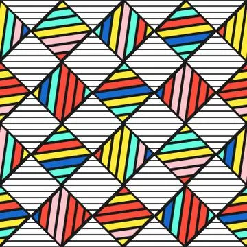 Colorful bright seamless pattern Stock Illustration