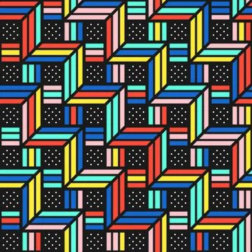 Colorful bright seamless pattern Stock Illustration