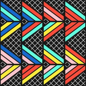 Colorful bright seamless pattern Stock Illustration