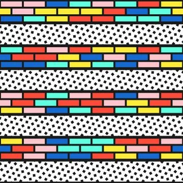 Colorful bright seamless pattern Stock Illustration