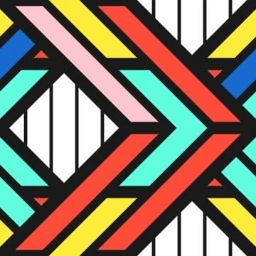 Colorful bright seamless pattern Stock Illustration