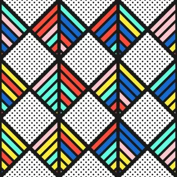 Colorful bright seamless pattern Stock Illustration
