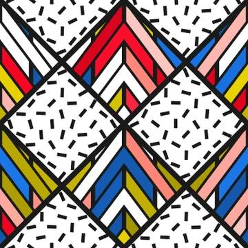 Colorful bright seamless pattern Stock Illustration