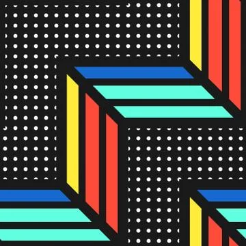 Colorful bright seamless pattern Stock Illustration