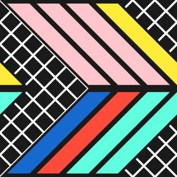Colorful bright seamless pattern Stock Illustration