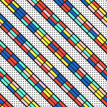 Colorful bright seamless pattern Stock Illustration