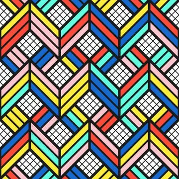 Colorful bright seamless pattern Stock Illustration