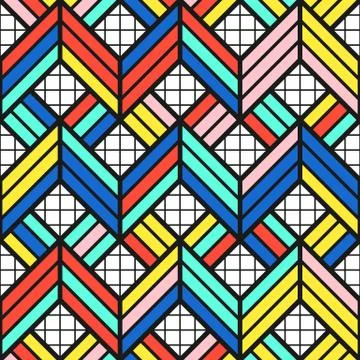 Colorful bright seamless pattern Stock Illustration