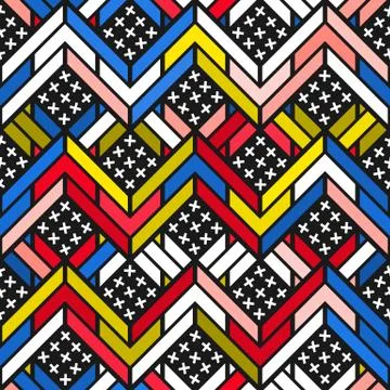 Colorful bright seamless pattern Stock Illustration