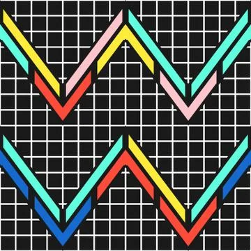 Colorful bright seamless pattern Stock Illustration